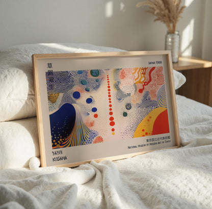 Yayoi Kusama Exhibition Print: Japanese Polka Dot Wall Art
