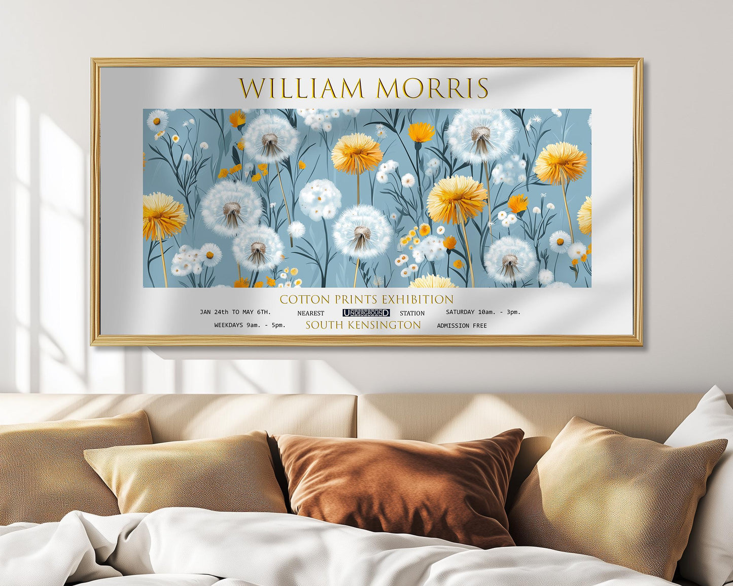 William Morris Dandelion Print: Vintage Botanical Wall Art