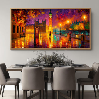 London Impressionist Oil Painting Panoramic Print
