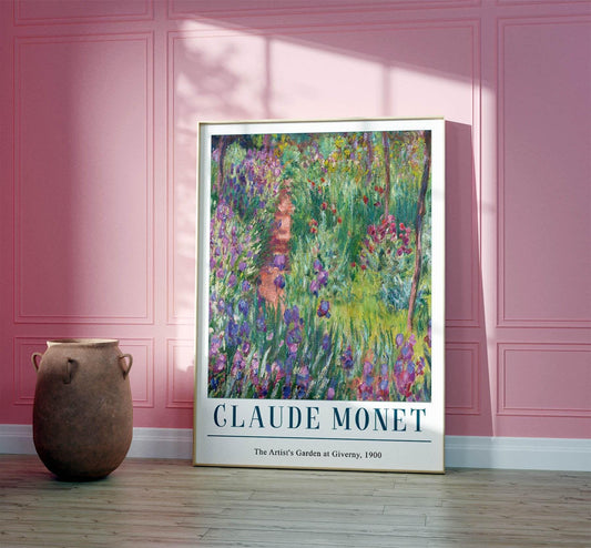 Monet's Garden Print: Vintage French Impressionist Floral Home Decor