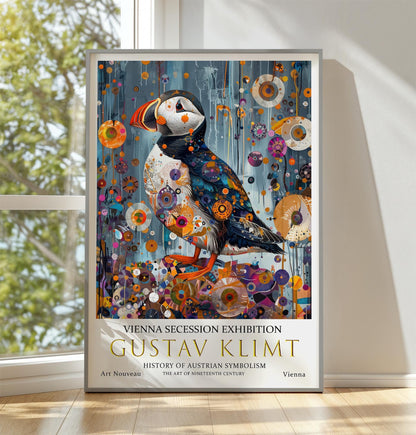 Gustav Klimt Art Nouveau Print – Vintage Puffin Artwork on Premium Paper
