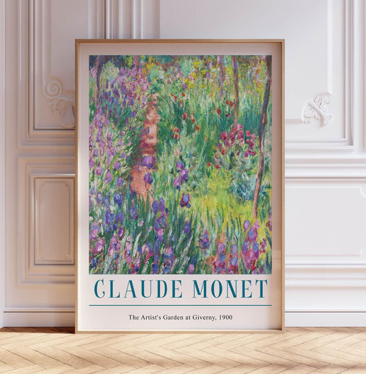 Monet's Garden Print: Vintage French Impressionist Floral Home Decor