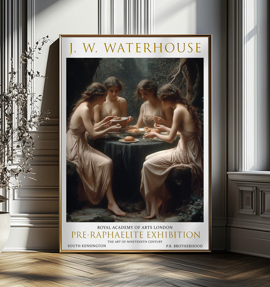 Art Print: Waterhouse Hesperides Nymphs, Pre-Raphaelite Mythology Wall Decor
