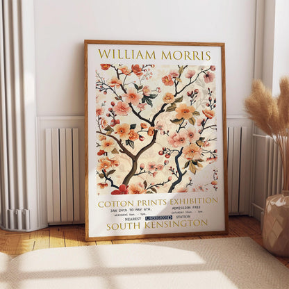 Vintage Floral Wall Art – William Morris Cherry Blossom Print on Premium Paper