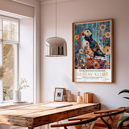 Gustav Klimt Art Nouveau Print – Vintage Puffin Artwork on Premium Paper