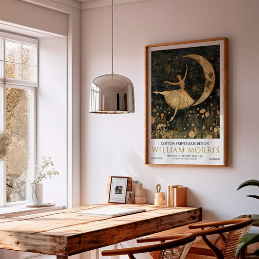 Print: Ballerina Moon, Celestial William Morris Wall Art