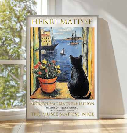 Henri Matisse Print: Open Window, Summer Cat, Coastal Art
