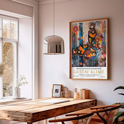 Gustav Klimt Art Print | Premium Vintage Art Nouveau Poster – Butterfly Decor