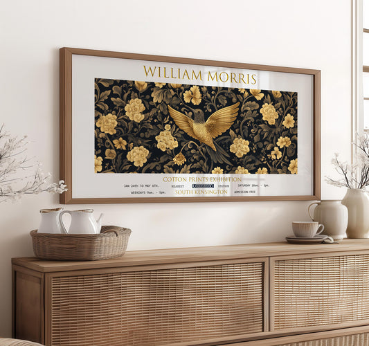 William Morris Hummingbird Print: Vintage Botanical Exhibition Art