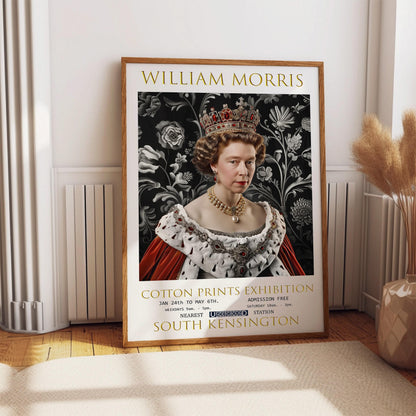 William Morris Art Print – Queen Elizabeth II Exhibition Floral Textiles Poster