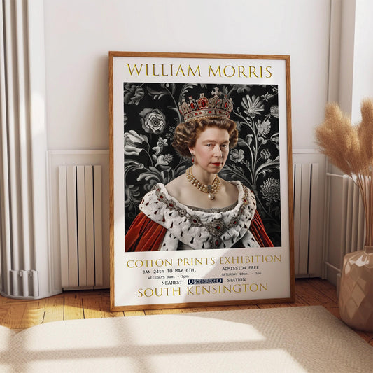 William Morris Art Print – Queen Elizabeth II Exhibition Floral Textiles Poster