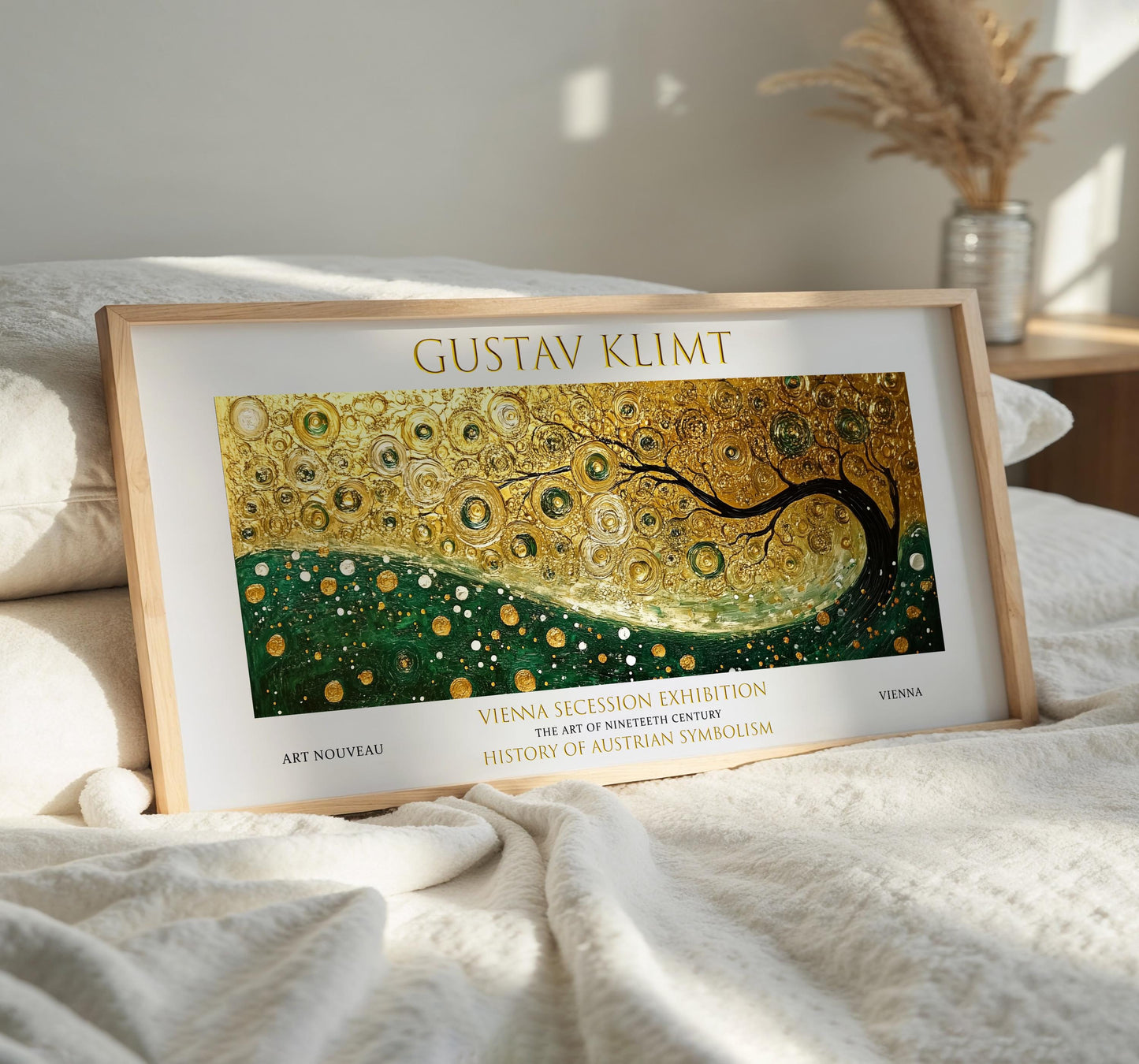 Gustav Klimt Tree of Life Print: Art Nouveau Golden Landscape