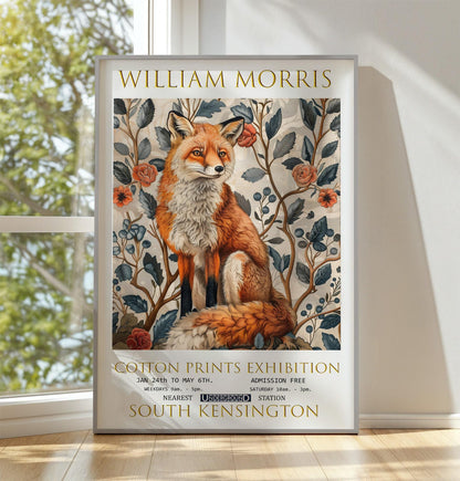 William Morris Poster – Vintage Floral Print | Fox Wall Art, Botanical Design