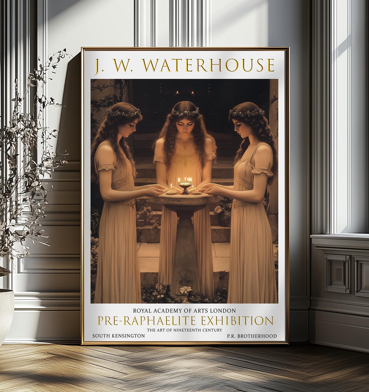 John William Waterhouse Art Print: The Three Nymphs, Pre-Raphaelite Poster