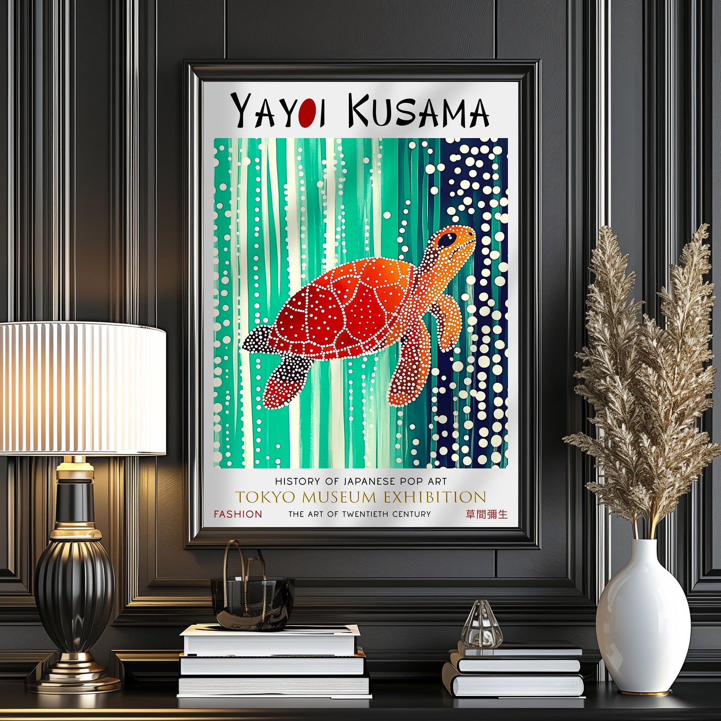 Yayoi Kusama Sea Turtle WALL ART PRINT Picture Poster