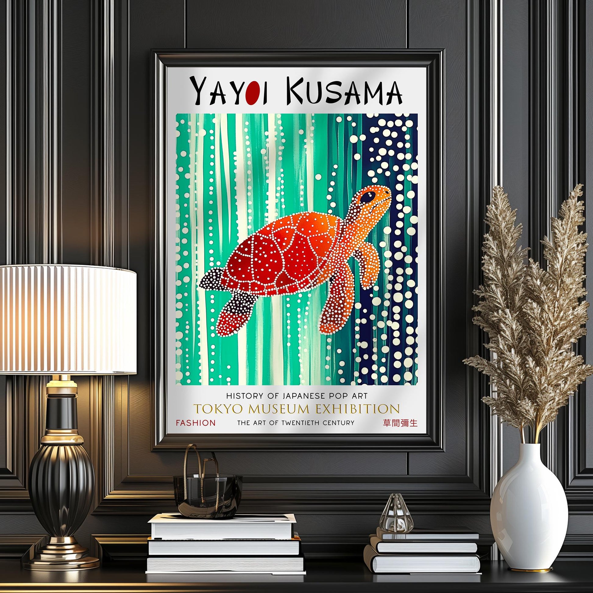 Yayoi Kusama Sea Turtle WALL ART PRINT Picture Poster