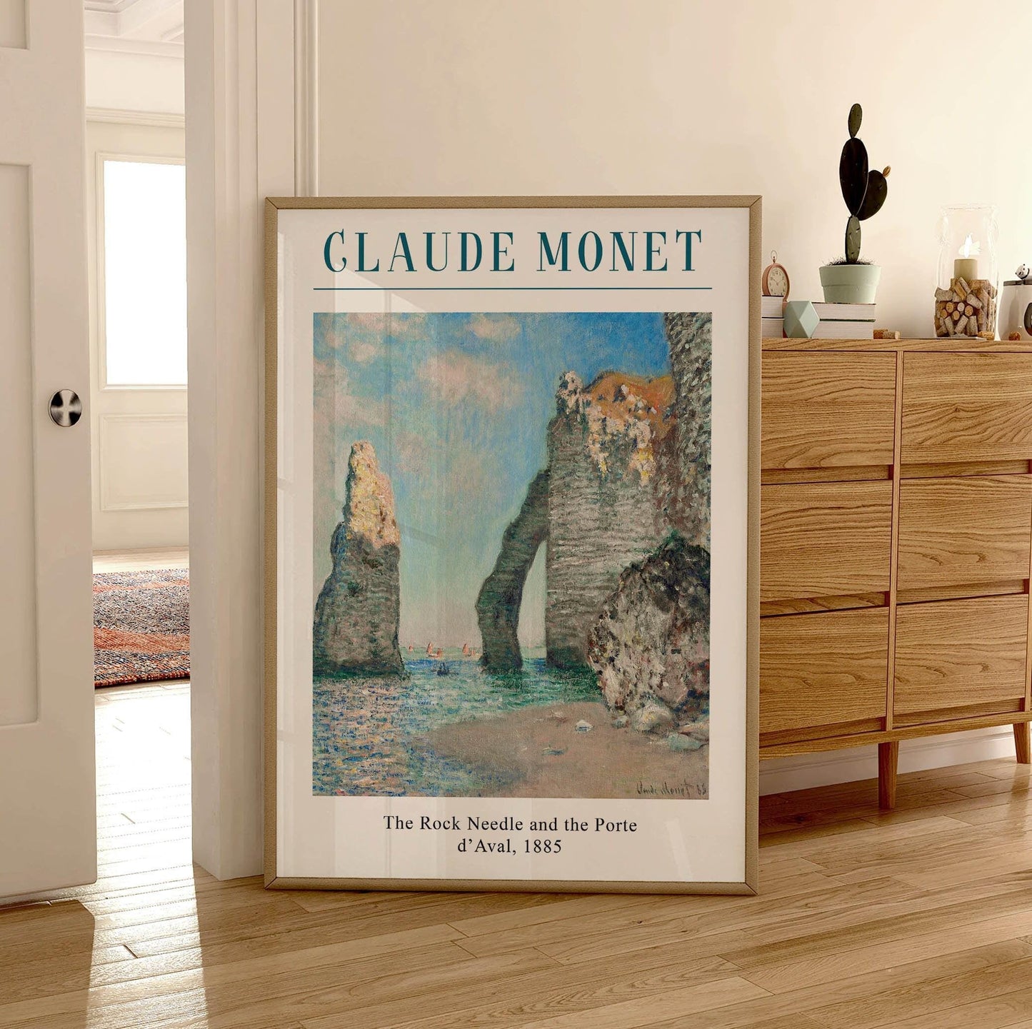 Monet 'Cliffs at Etretat' Poster: Vintage French Impressionist Print