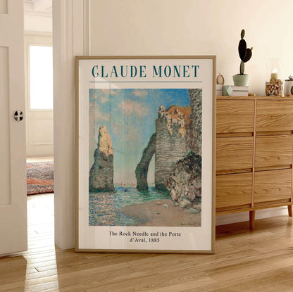 Monet 'Cliffs at Etretat' Poster: Vintage French Impressionist Print