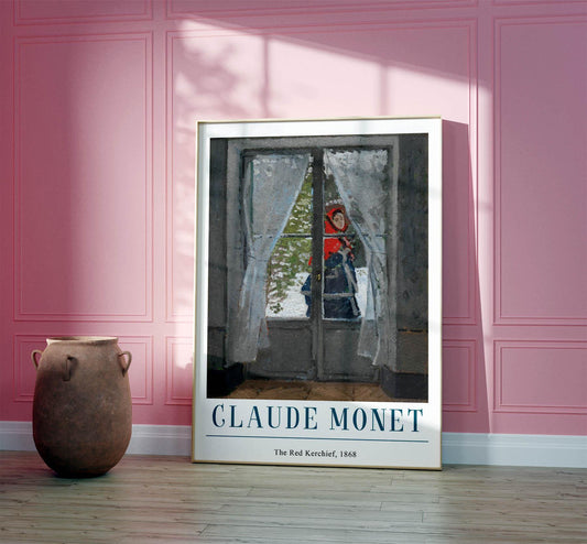 Monet "The Red Kerchief" Print: French Impressionist Wall Art