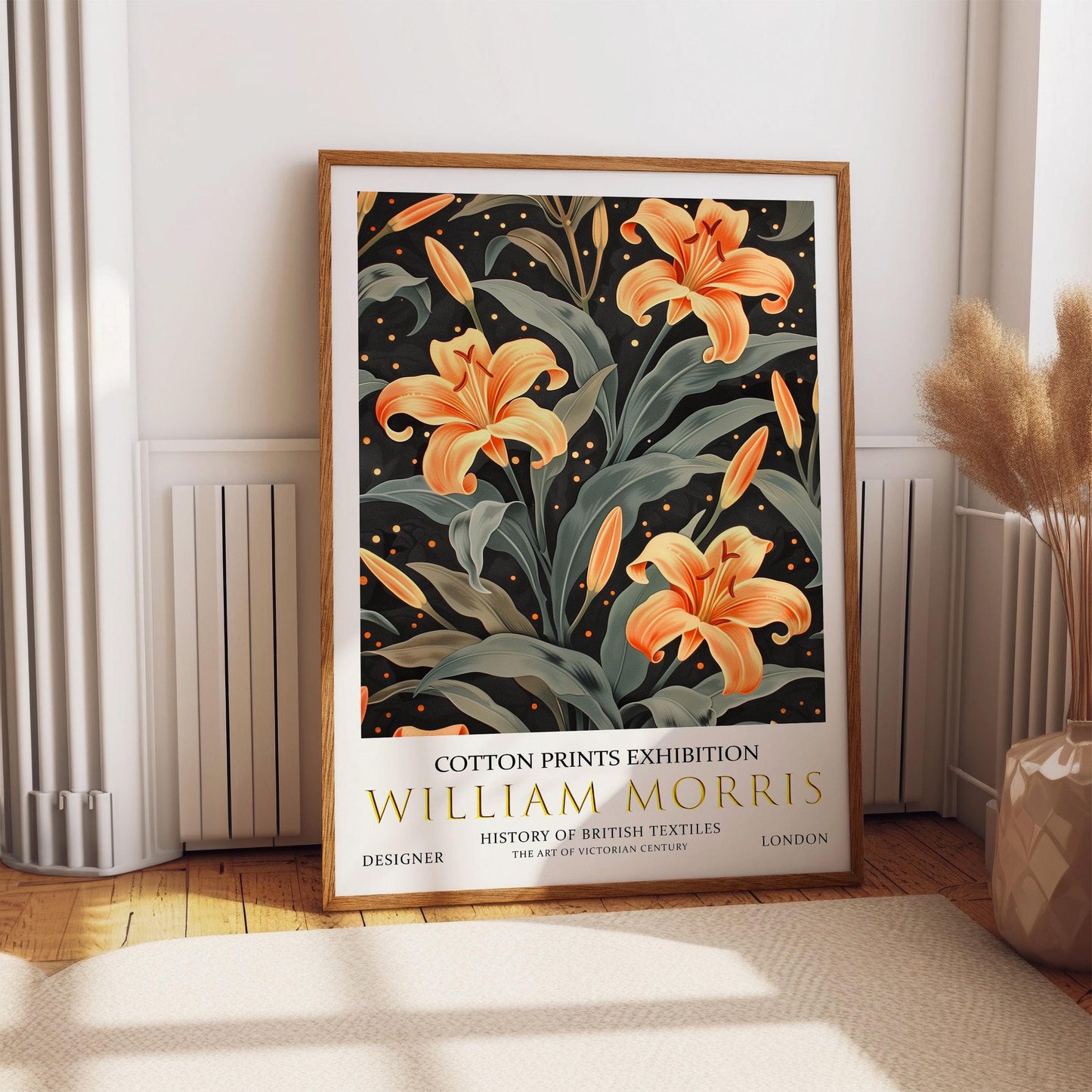 William Morris Lily Print - Vintage Floral Art | Botanical Wall Decor Poster