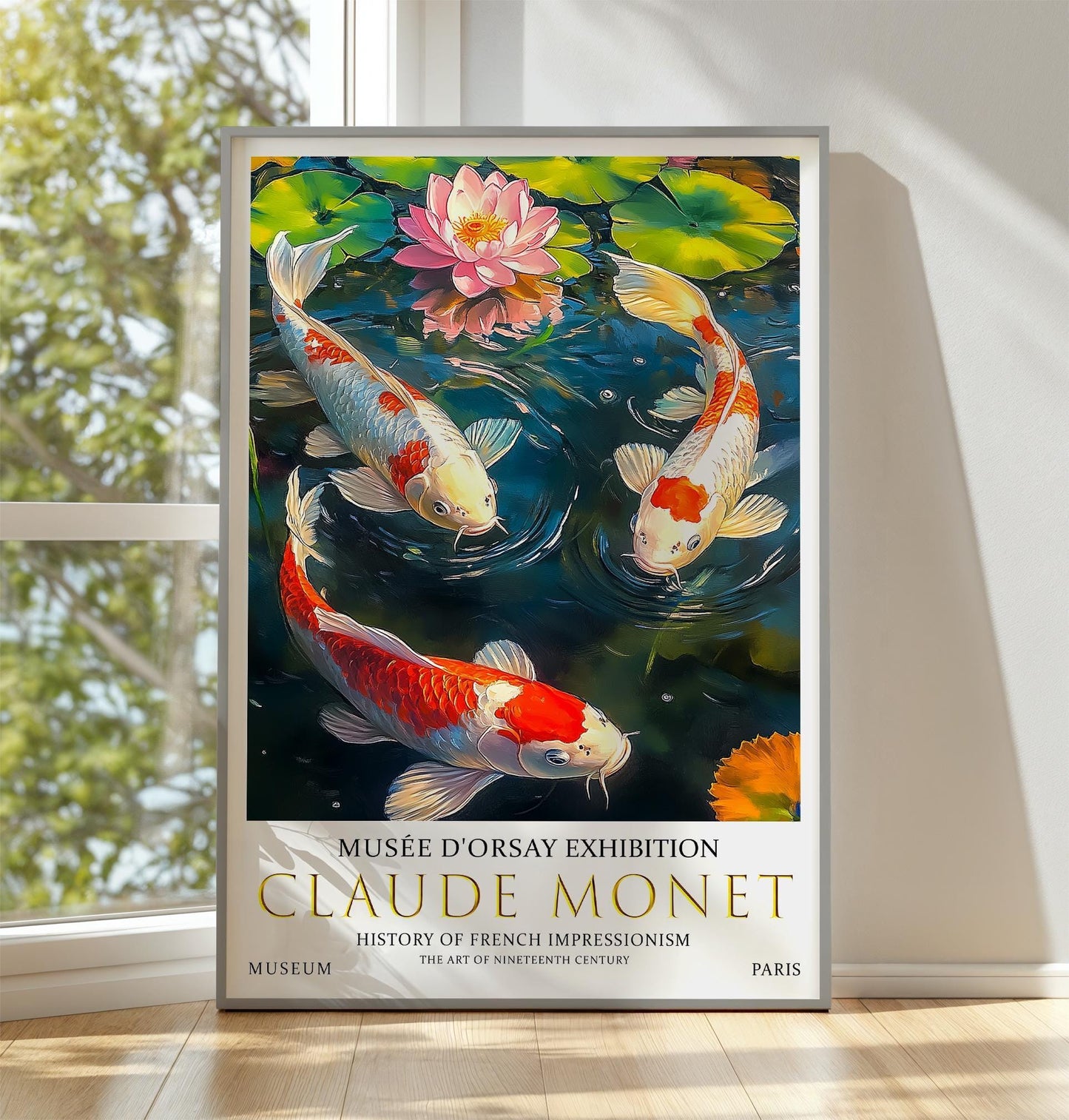 Monet Koi Fish Print: French Impressionist Nature Wall Art