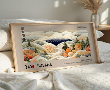 Yayoi Kusama print' Panoramic Winter Mountain Landscape Poster...