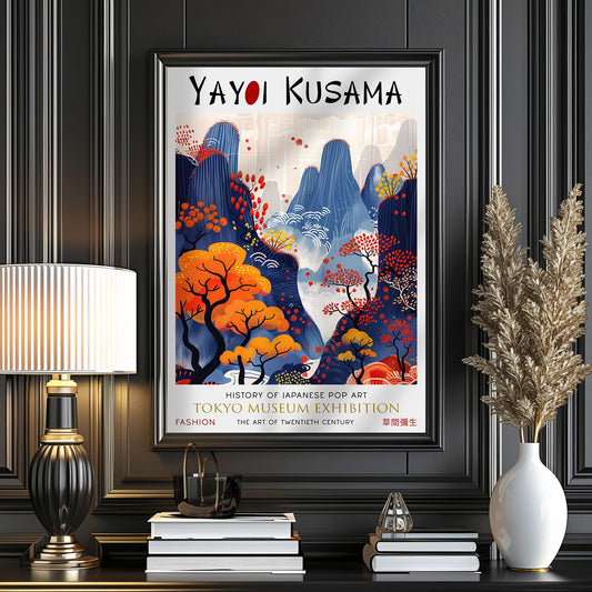 Yayoi Kusama Japanese Mountains WALL ART PRINT Picture Poster