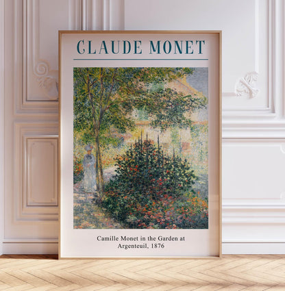 Camille Monet in the Garden Print: Impressionist Floral Wall Art