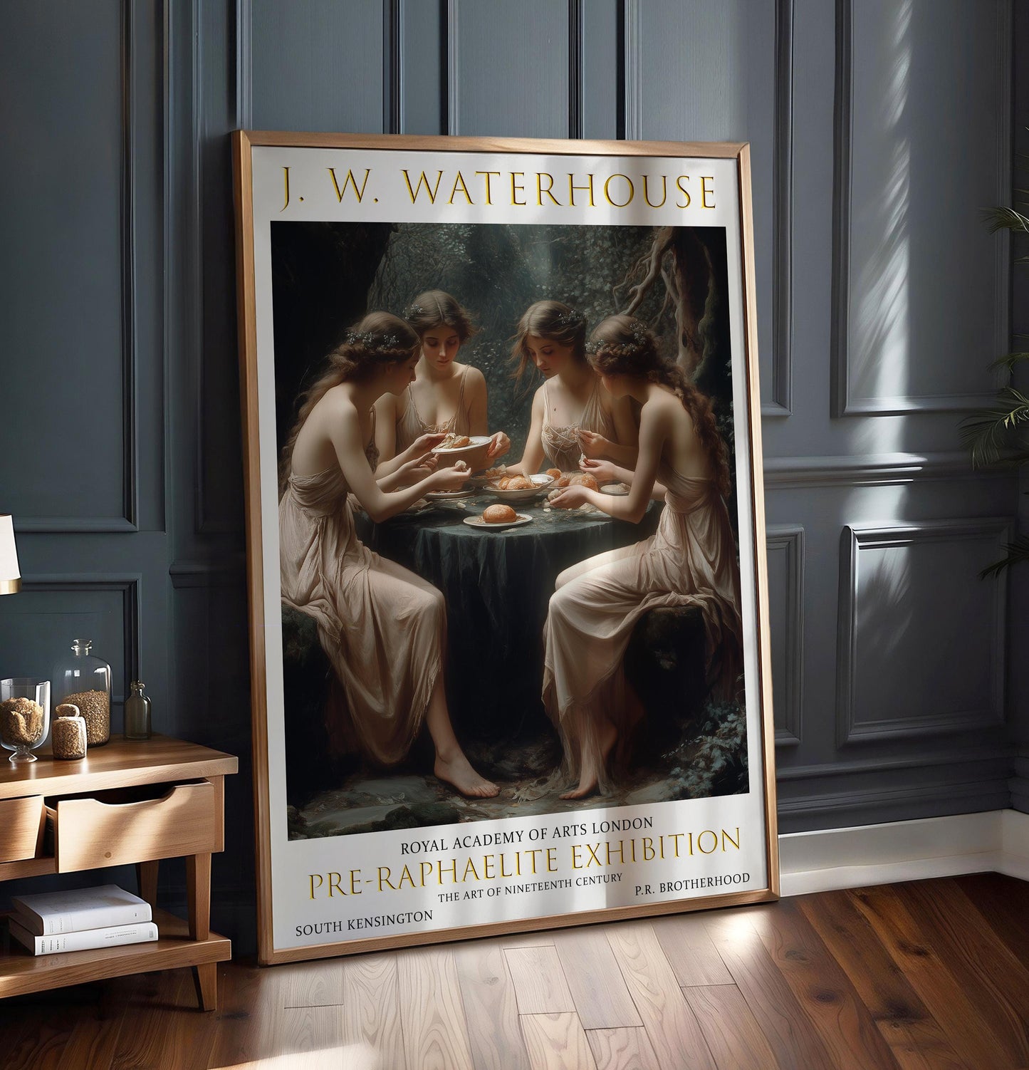 Art Print: Waterhouse Hesperides Nymphs, Pre-Raphaelite Mythology Wall Decor