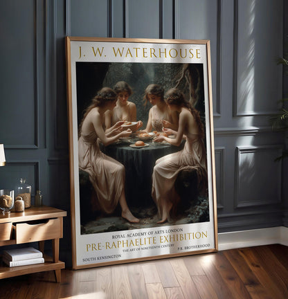 Art Print: Waterhouse Hesperides Nymphs, Pre-Raphaelite Mythology Wall Decor