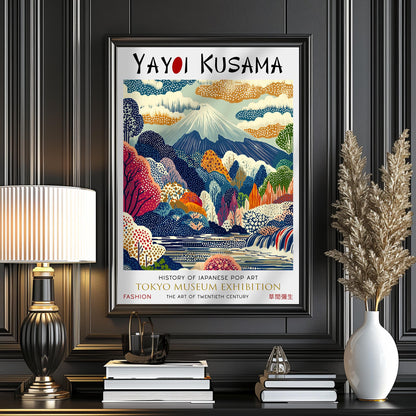 Yayoi Kusama Mount Fuji Print: Tokyo Exhibition Poster