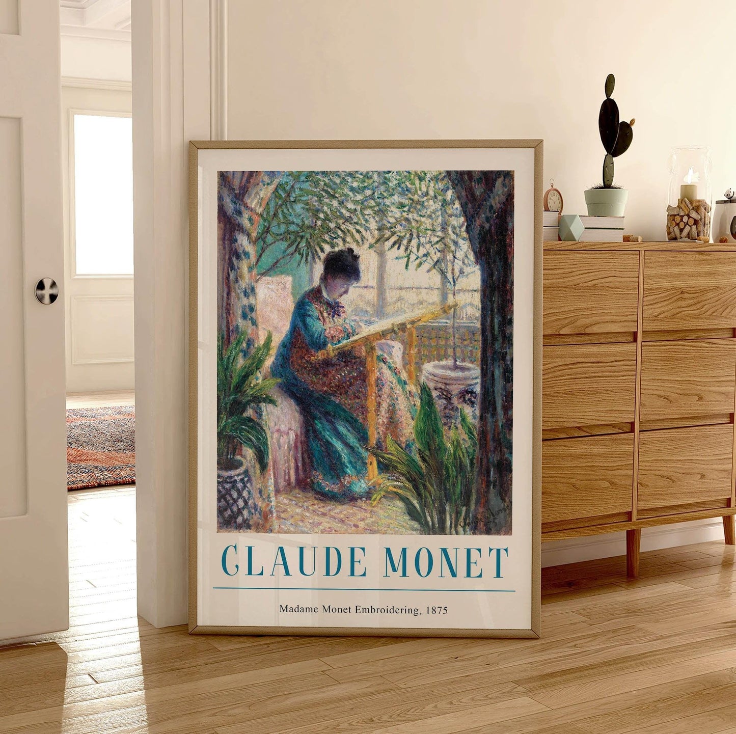 Monet Print: Madame Monet Embroidering, French Impressionism