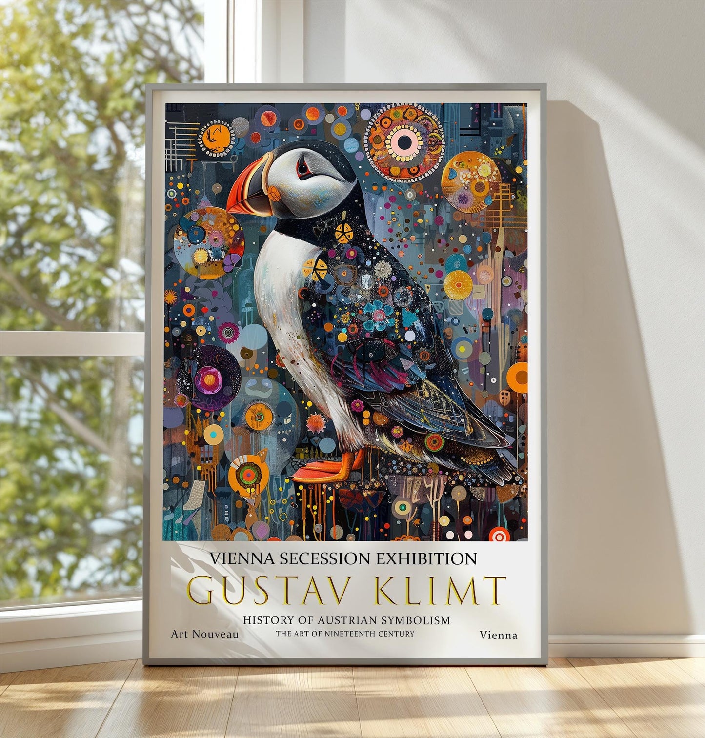 Gustav Klimt Art Nouveau Vintage Art Poster – Premium A3 Gold Leaf Print