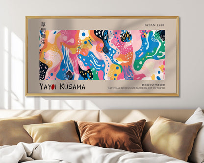 Art Print: Yayoi Kusama Inspired Polka Dot Panoramic Wall Decor