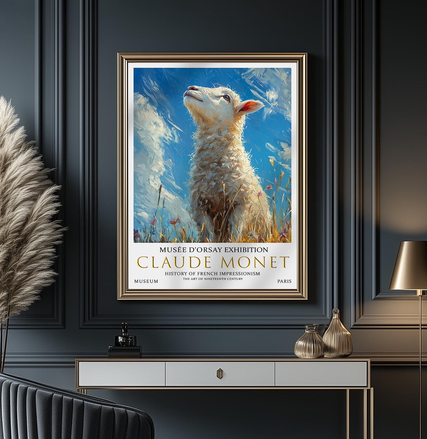 Claude Monet Sheep Print: Vintage Impressionist Wall Art