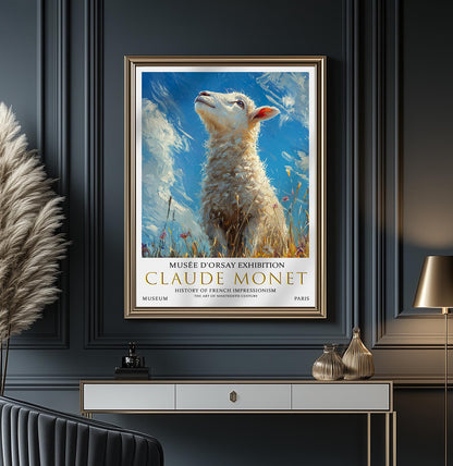 Claude Monet Sheep Print: Vintage Impressionist Wall Art