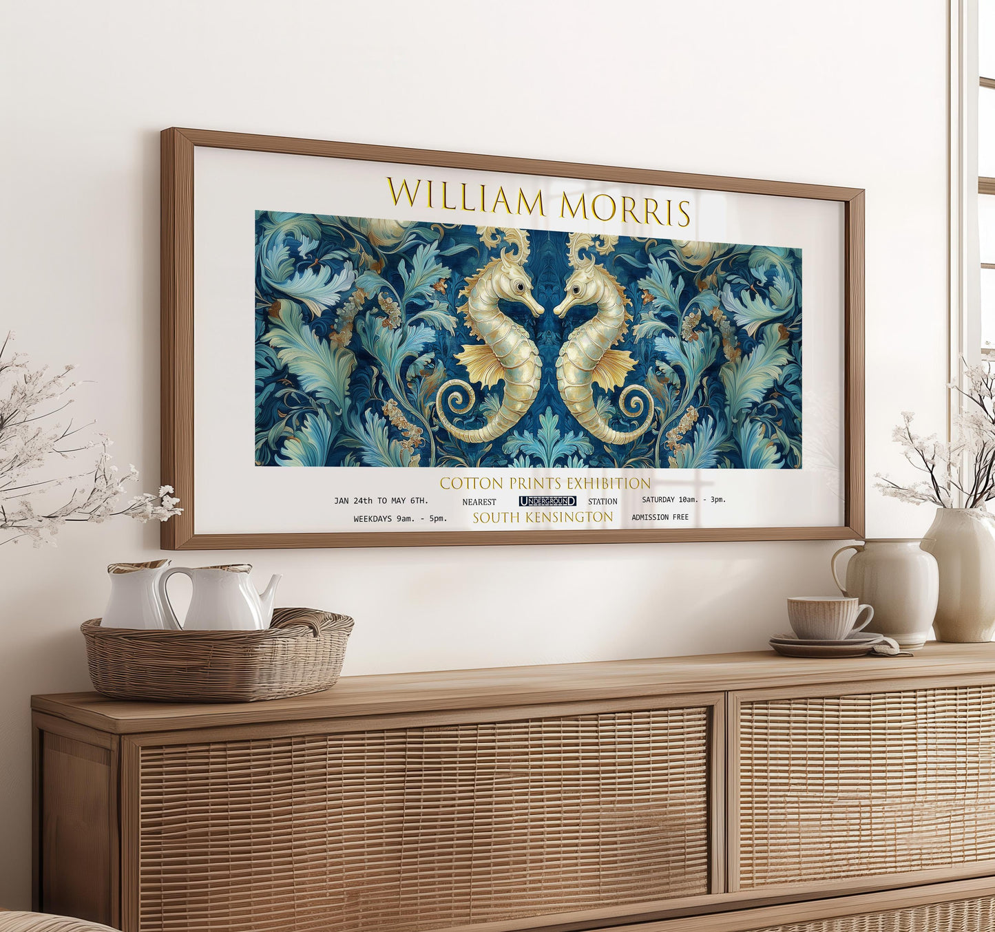 William Morris Print | Museum Quality Panoramic Art with Botanical & Textiles Design