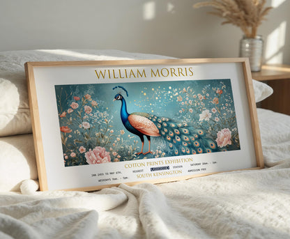 William Morris Peacock Print: Vintage Botanical Textiles Art