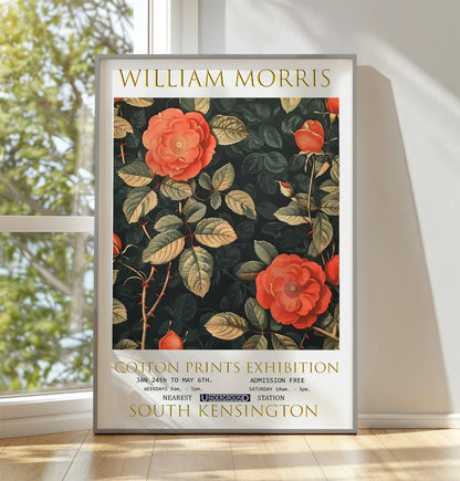 William Morris Rose Print – Vintage Floral Textile Art on Premium Matte Paper