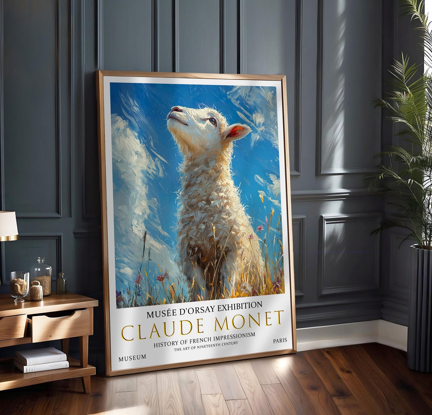 Claude Monet Sheep Print: Vintage Impressionist Wall Art