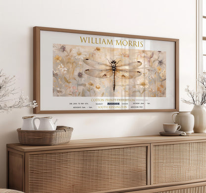 William Morris Dragonfly Print: Vintage Botanical Wall Art