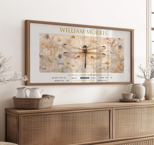 William Morris Dragonfly Print: Vintage Botanical Wall Art