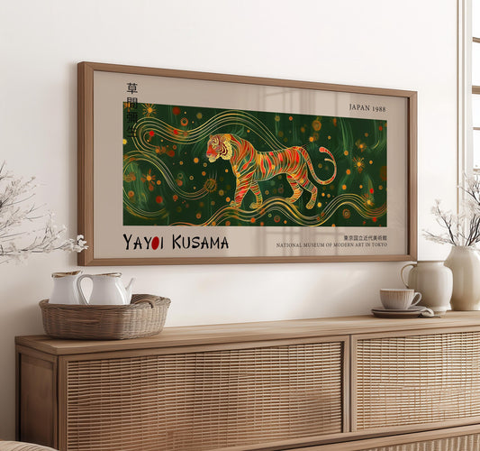 Japanese Tiger Print – Modern Wildlife Décor Home & Office – Abstract Animal Art