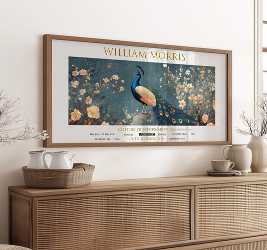 William Morris Peacock Art Print: Vintage Botanical Wall Decor