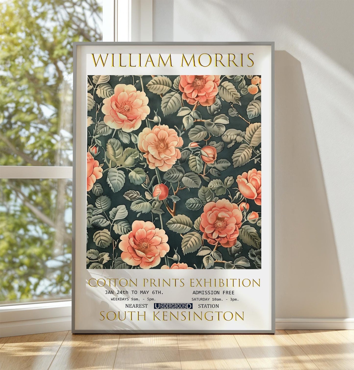 William Morris Roses Print – Vintage Floral Art | Botanical Wall Decor