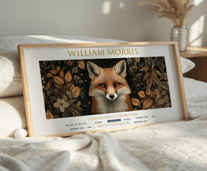 William Morris Fox Art Print: Vintage Botanical Exhibition Poster