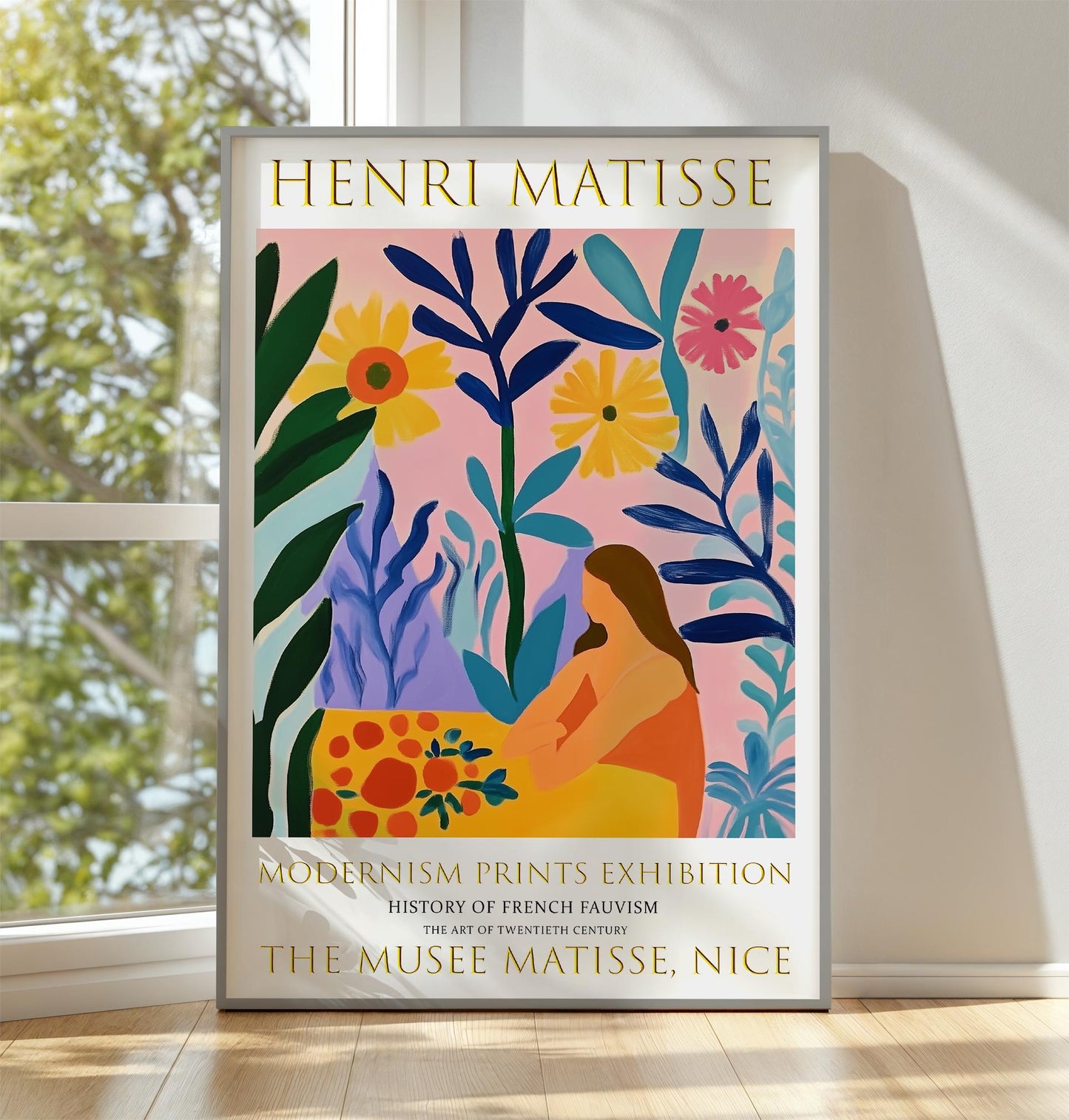 Henri Matisse Exhibition Poster: Fauvism Flower Garden Art Print