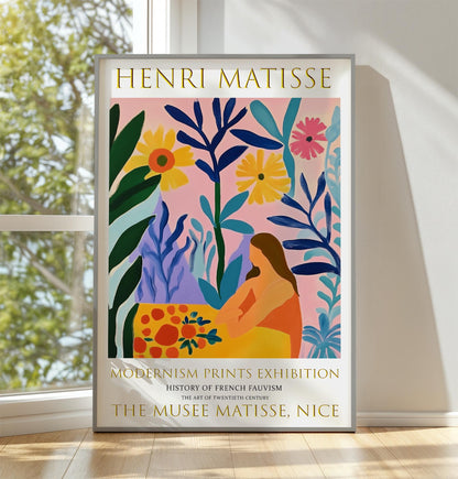 Henri Matisse Exhibition Poster: Fauvism Flower Garden Art Print