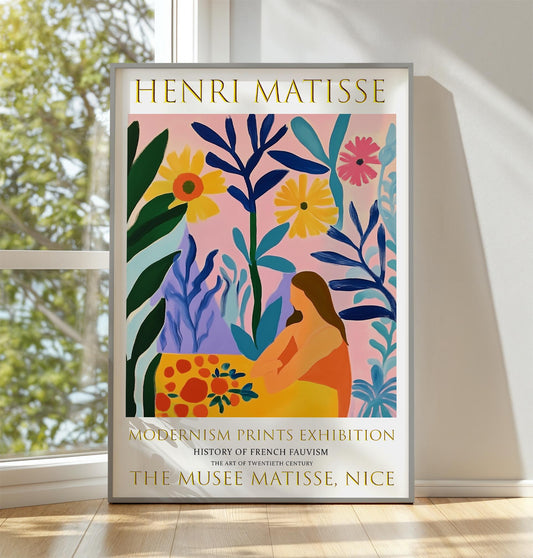 Henri Matisse Exhibition Poster: Fauvism Flower Garden Art Print