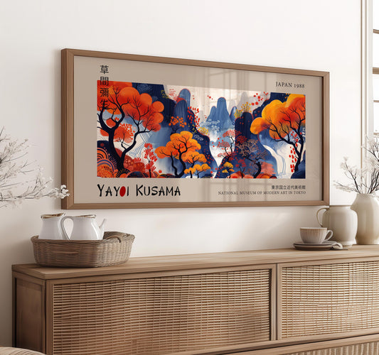 Japanese Landscape Art – Panoramic Wall Print – Mountain Scene